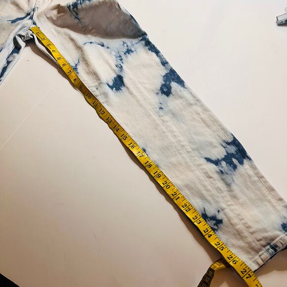 Veronica Beard Khaille Tie Dye High Rise Straight Leg Crop Jeans Size 25 NWT - Picture 11 of 14